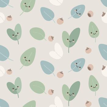 Cute Eucalyptus Pattern vector