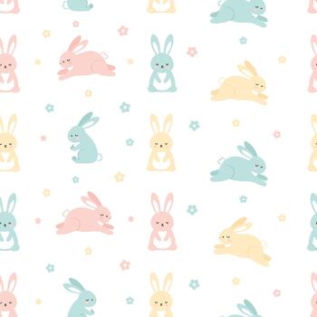 Cute Rabbit Pattern vector