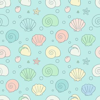 Cute Shell Pattern vector