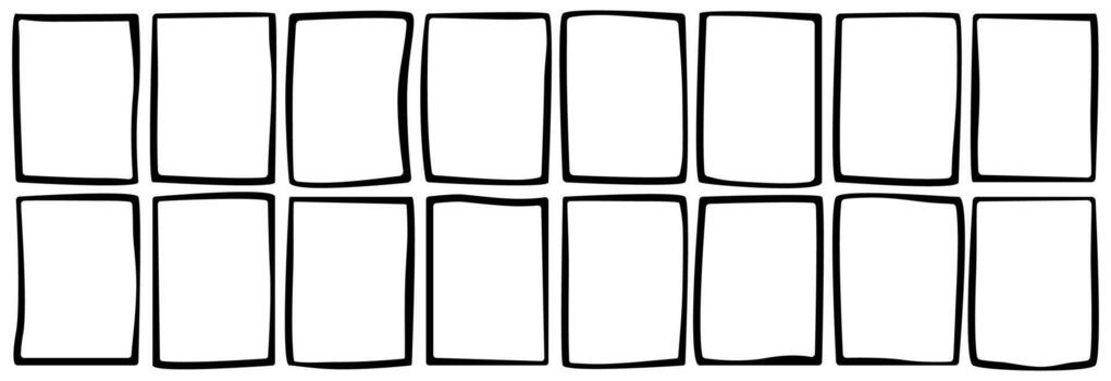 Rectangular simple frames. vector