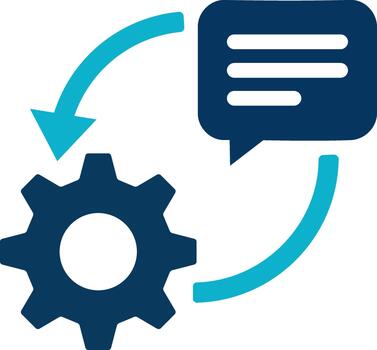 realimentación lazo y proceso mejoramiento icono vector