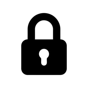 Solid Padlock Security Symbol vector