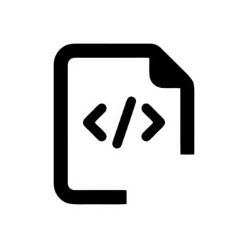 codificación archivo documento icono sencillo diseño vector