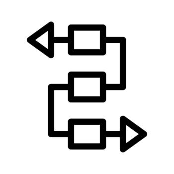 A developer creates a flowchart for automation and coding process vector