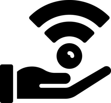Internet glyph solid icon vector