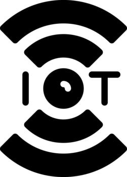 wireless glyph solid icon vector