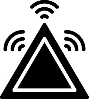 sensor glyph solid icon vector