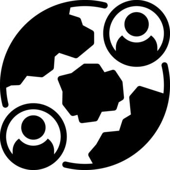 sólido global sólido glifo icono vector