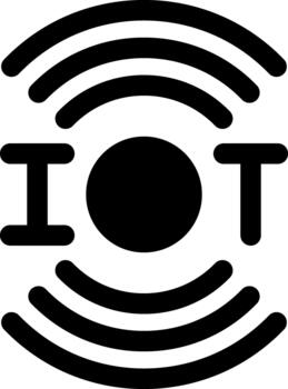 solid iot solid glyph icon vector