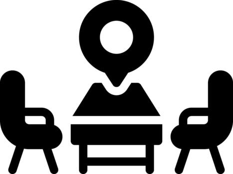 solid location solid glyph icon vector