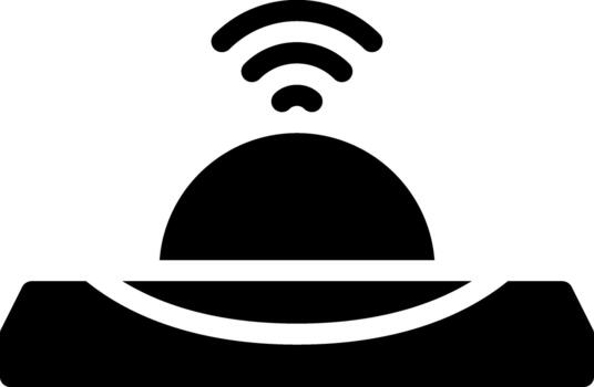 solid motion sensor glyph icon vector