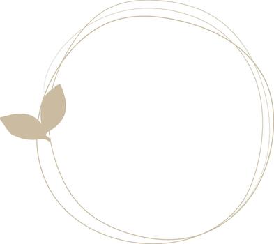 hoja circulo frontera vector