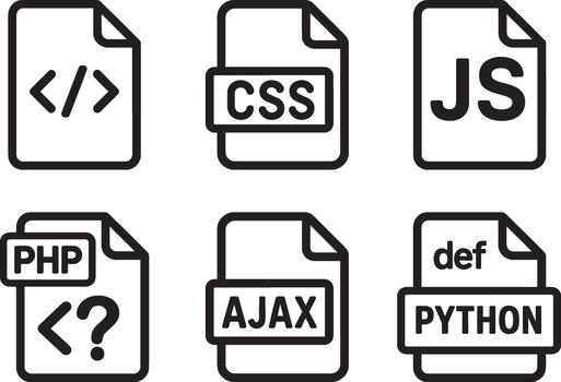programación idioma icono vector