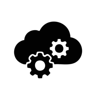 Cloud Processing Data Server Icon vector