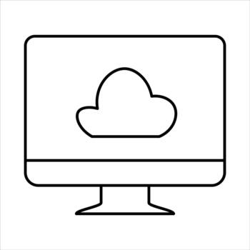 Cloud computing icon vector