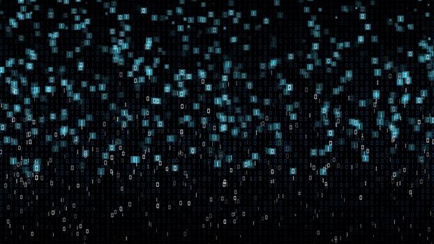 binario código datos fluir animado antecedentes video