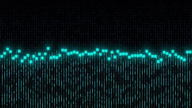 binario código datos fluir movimiento animado antecedentes video