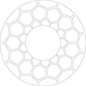 hexagonal anillo modelo vector