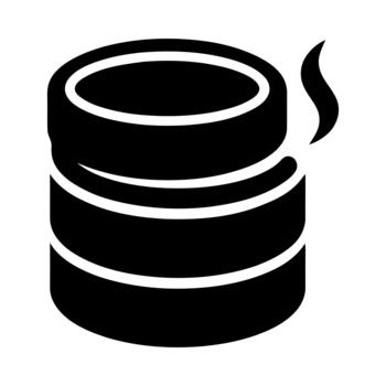 Database server storage icon representing hot data processing vector