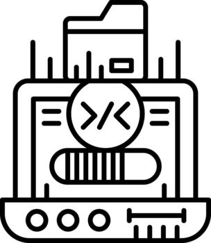 Coding Advanced Coding Software Development Workflow Icon vector