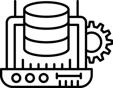 datos digital datos Procesando analítica administración símbolo vector