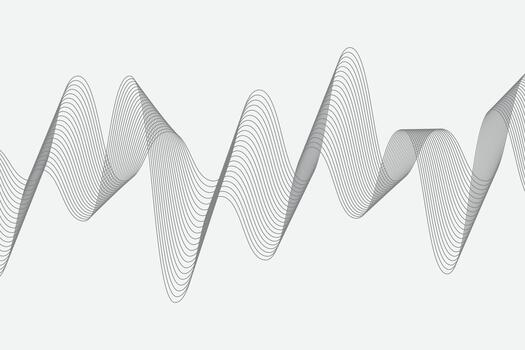 Gray Waveforms Abstract Background vector