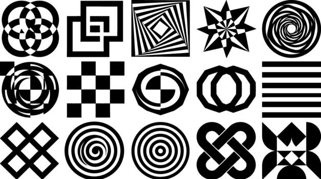 Abstract Pattern Icon Set vector