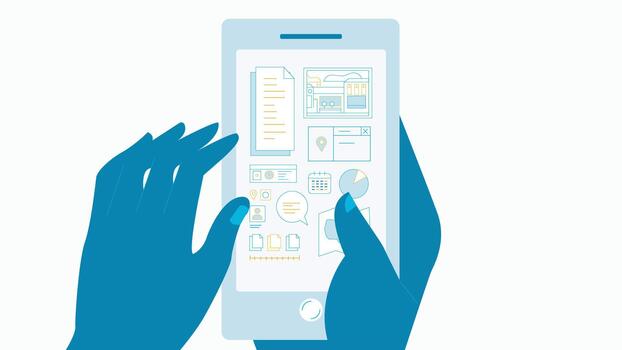 Mobile Application Interface vector