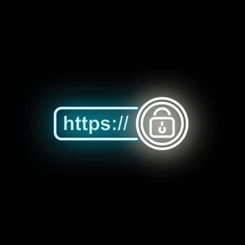 Https protocol demonstrating secure web browsing and encryption vector