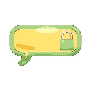secure chat bubble vector