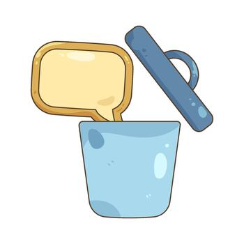 delete chat bubble vector