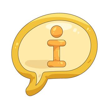 info chat bubble vector