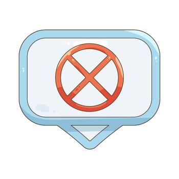 failed message bubble vector