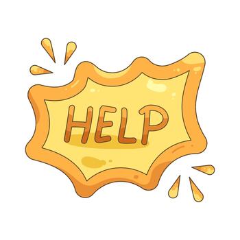 help chat bubble vector