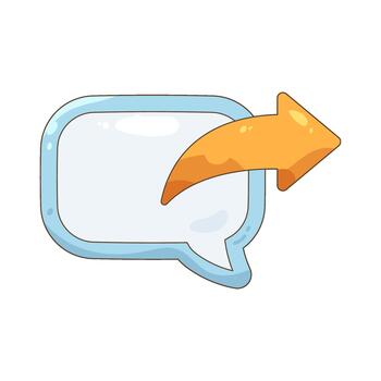 forward chat bubble vector