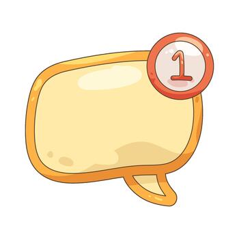 unread message bubble vector