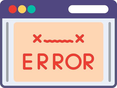Error Code Unique Icon vector
