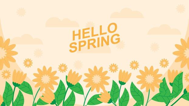 hola fondo de primavera vector