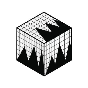 Grid Cube Data Chart Graph for Analytics vector