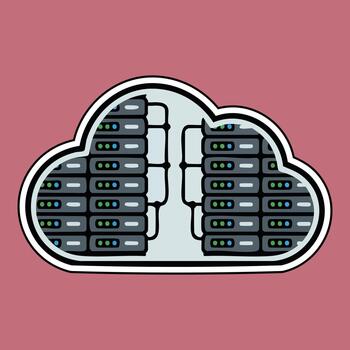 servidores datos red nube informática tecnología concepto vector