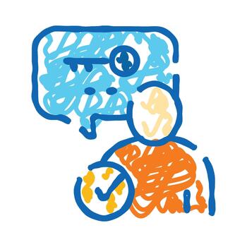 User thinking about security access solution concept vector