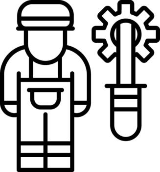 ingeniero innovador ingeniero estructural técnico proyecto desarrollo icono vector
