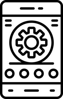 Setting Smart Setting Optimizing Personalized Device Performance Efficiently Icon vector