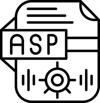 Asp ASP Web Application Development Programming Format Icon vector