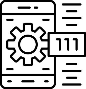 Binary Code Binary Code Digital Computing Programming Language Icon vector