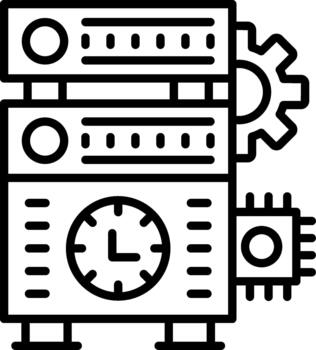 Server Virtual Server Scalable Cloud Computing Platform Icon vector