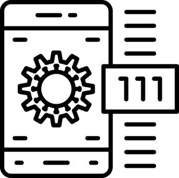 Binary Code Binary Code Computer Data Representation Symbol Icon vector