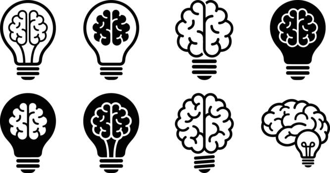 Brainstorm Idea Creative Icons vector