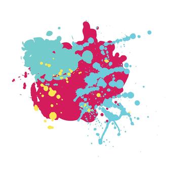 Vibrant ink splash exploding splatter background vector