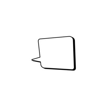 Square Comic Book Speech Bubble with Left Side Sharp Pointer vector